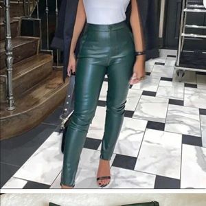 New ZARA high rise leather leggings